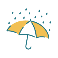 Umbrella icon - your care team who supports your recovery